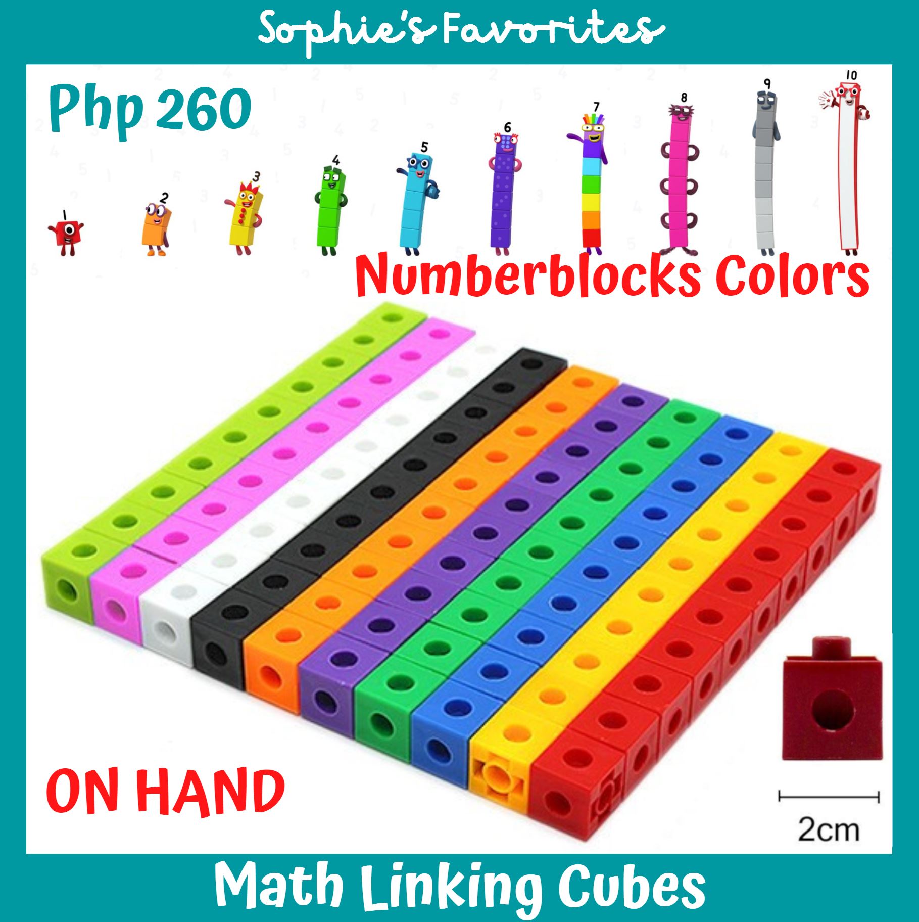 Toyli Piece Linking Cubes Set For Counting Sorting Stem Connecting Blocks Math Links