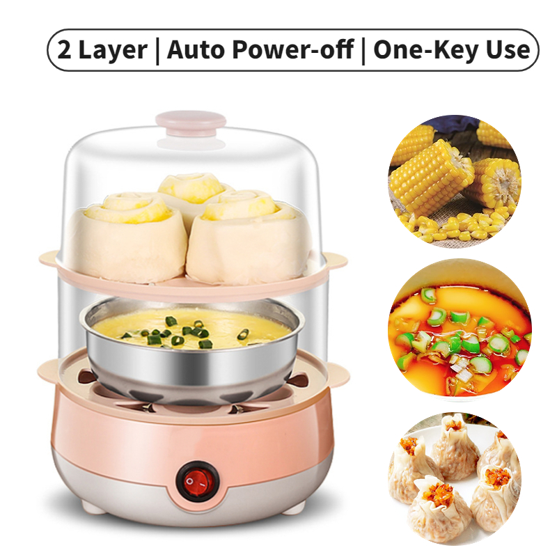 GenHo 2 Layer Electric Egg Steamer Egg Boiler Siomai Electric Food