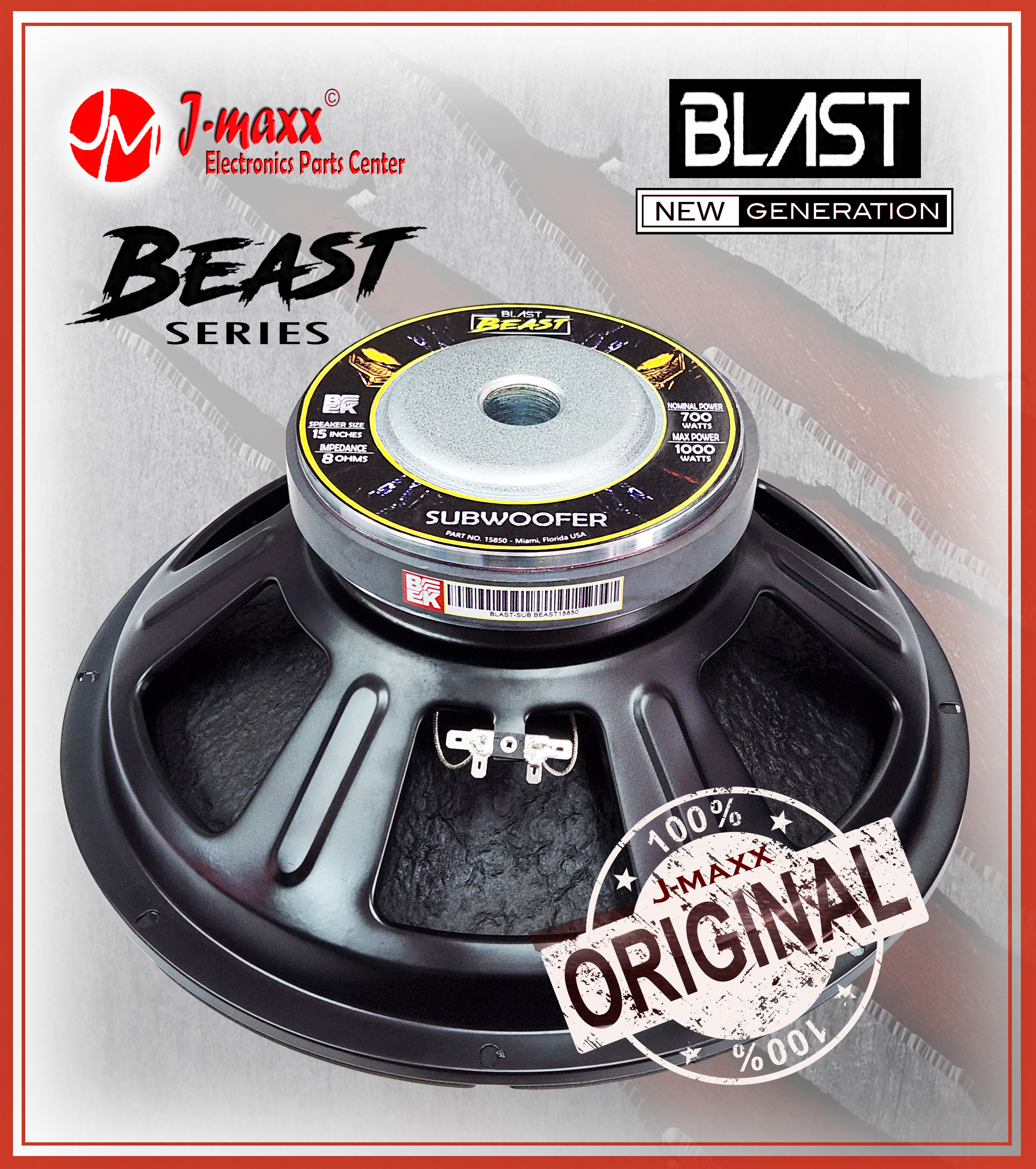 Blast New Generation Beast Series Subwoofer Speaker Inches W To