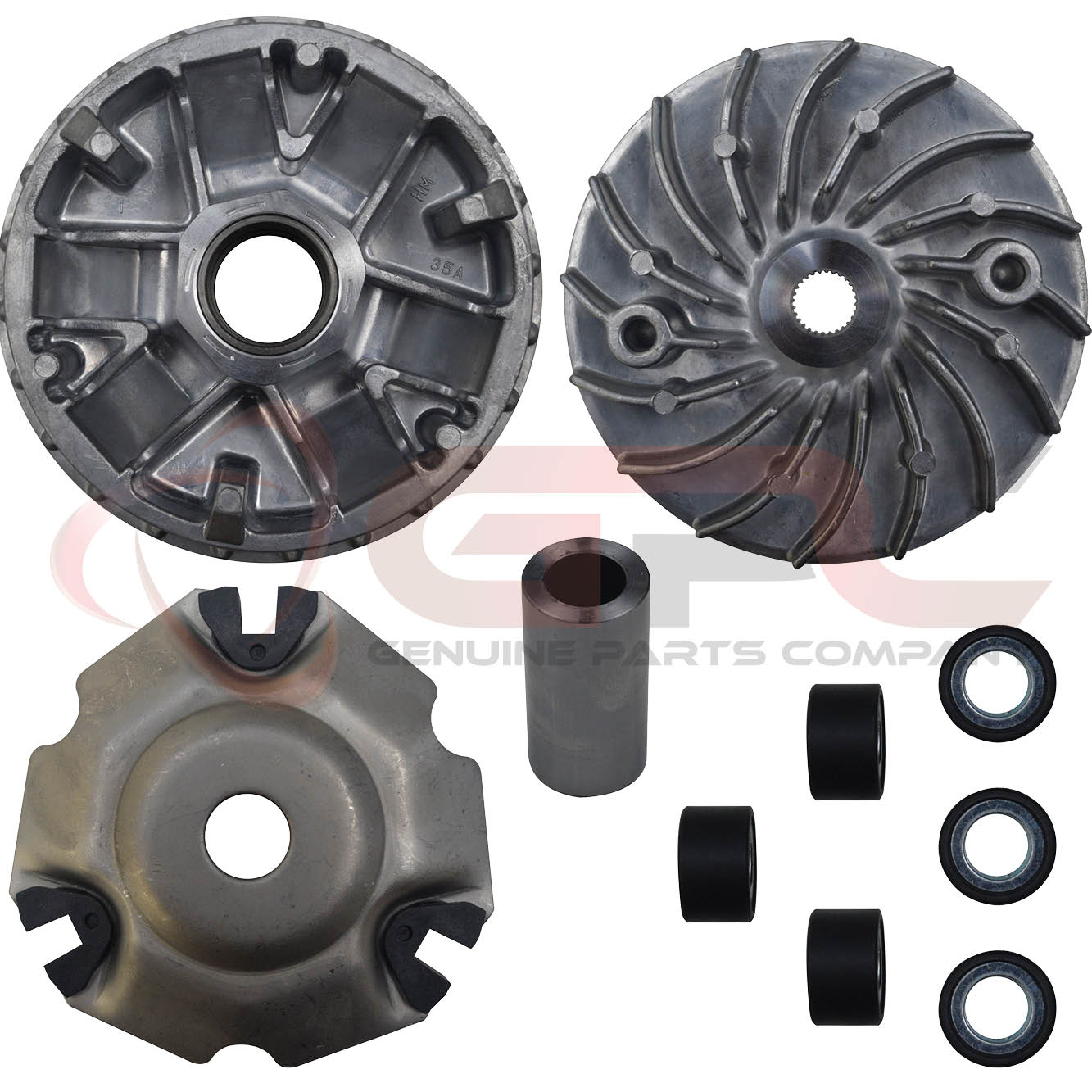 Gpc Cvt Complete Front Drive Face Driven Face Pulley Set For Honda