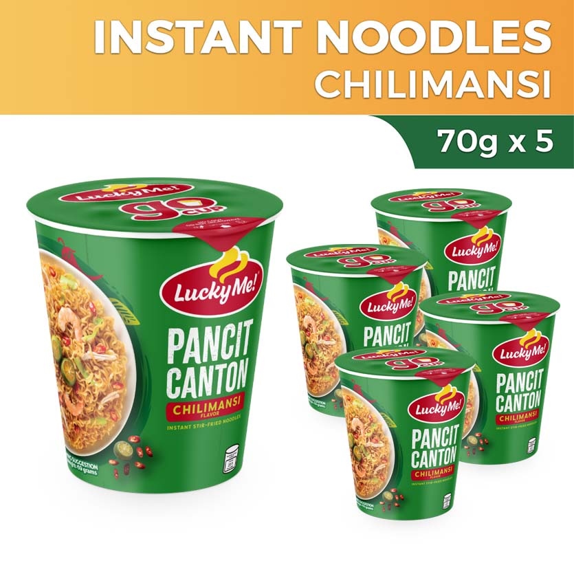 Lucky Me Pancit Canton Instant Noodles Chilimansi Cup 70g X 5 Lazada PH