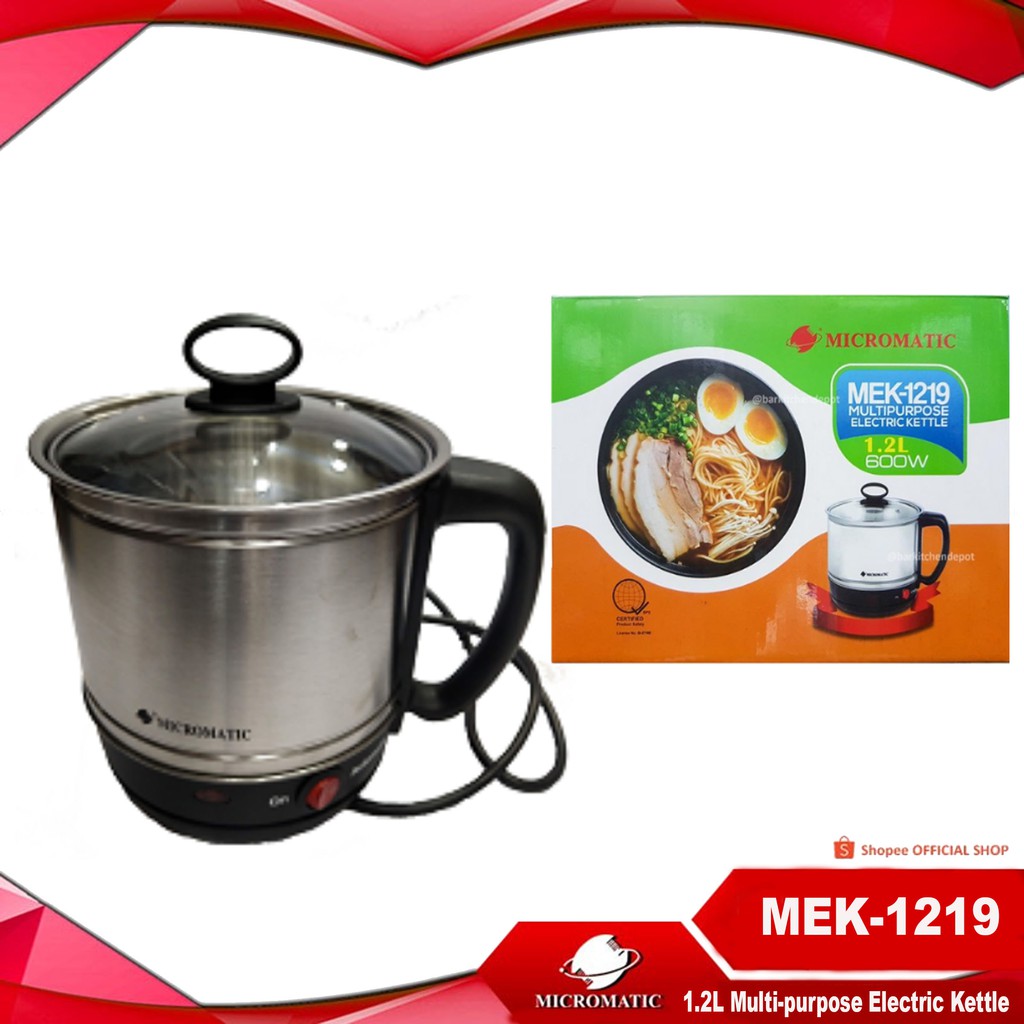 TV1JAsmuHousehold Kettle Micromatic MEK 1219 Electric Kettle 1 2L