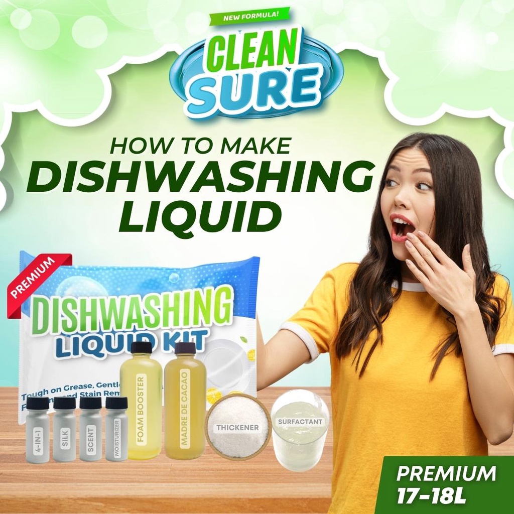 Cleansure Premium Diy Dishwashing Liquid Kit Liters Yield