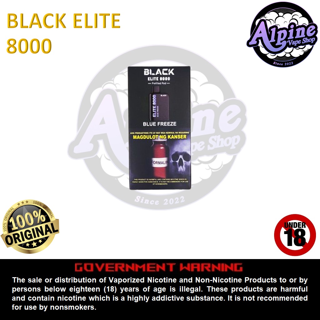 Black Elite 8000 Disposable Vape Pod Lazada PH