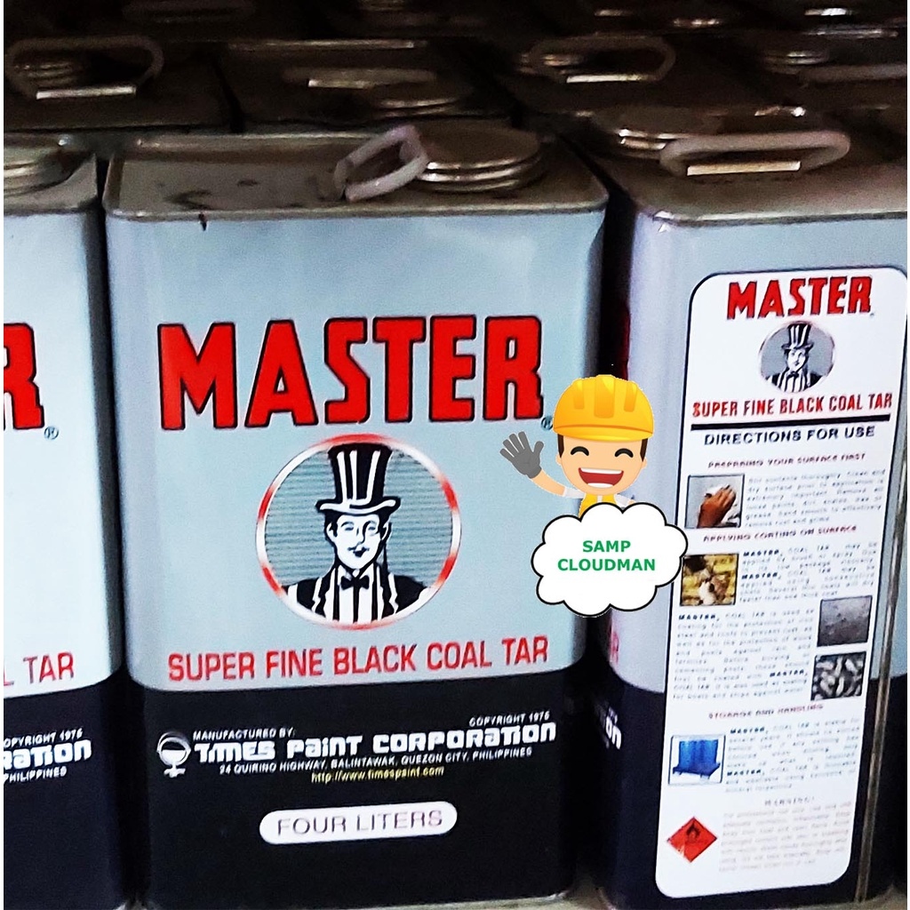 Master Black Coal Tar Super Fine Waterproofing Paint Gallon Size