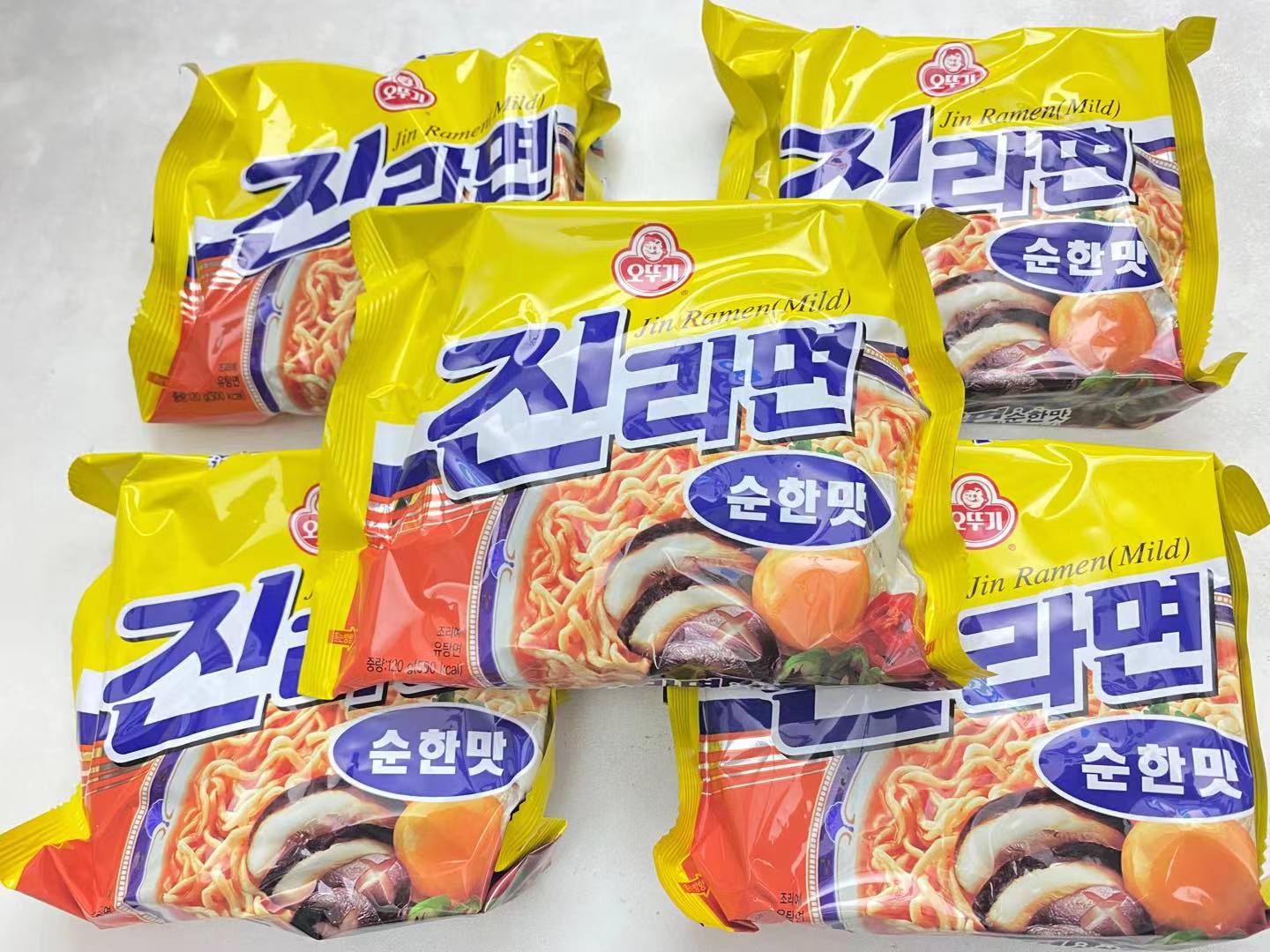 Korean Ottogi Jin Ramen Mild And Spicy Two Flavor 120g Lazada PH