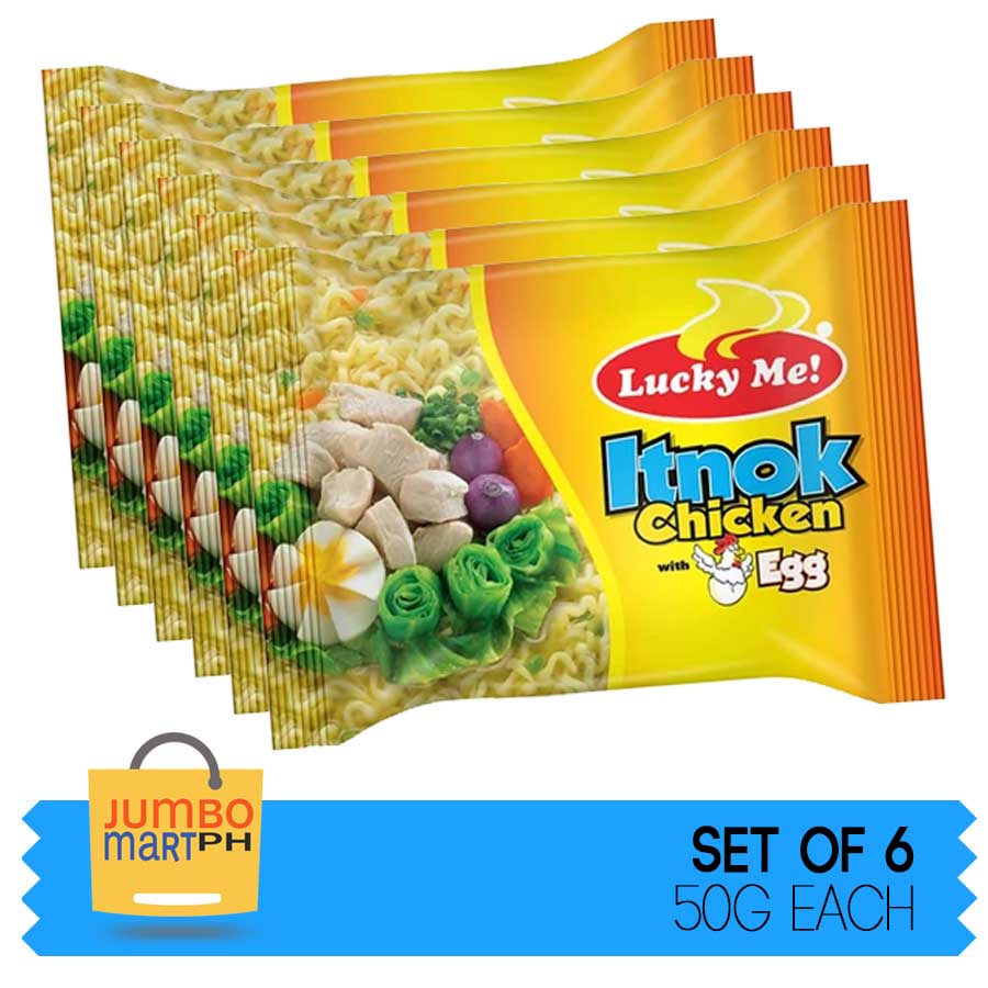 Lucky Me Itnok Instant Mami Chicken With Egg Flavor G Set Of