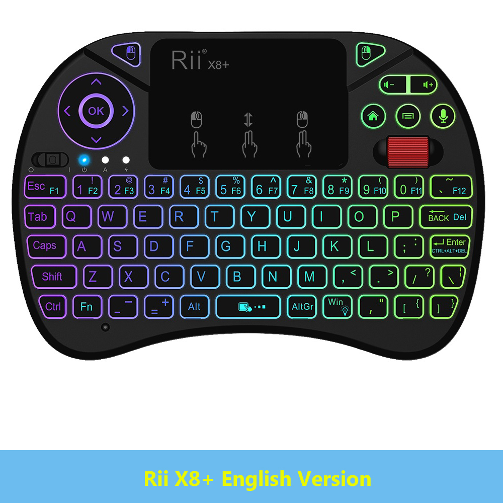 Rii X8 Plus 2 4G Mini Wireless Keyboard With Touchpad Voice Remote