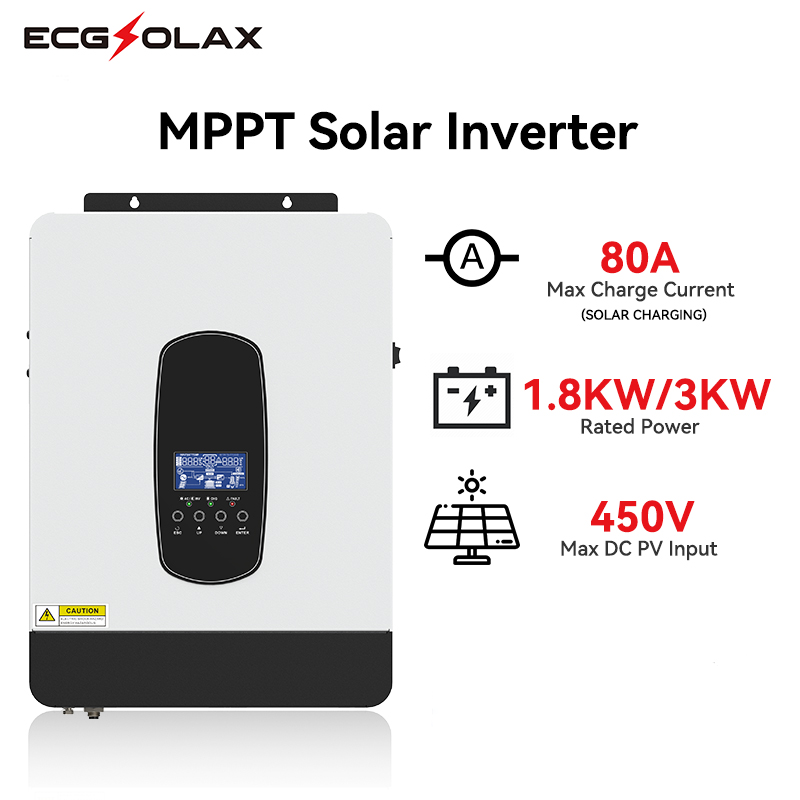 ECGSOLAX Hybrid Solar Inverter 3kw Hybrid Inverter Off Grid Hybrid 12V