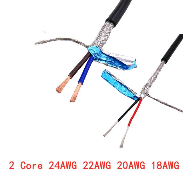 22 20AWG 18AWG 2 3 4 5 6 8 7 Core Shielded Cable 5meters Pure Copper