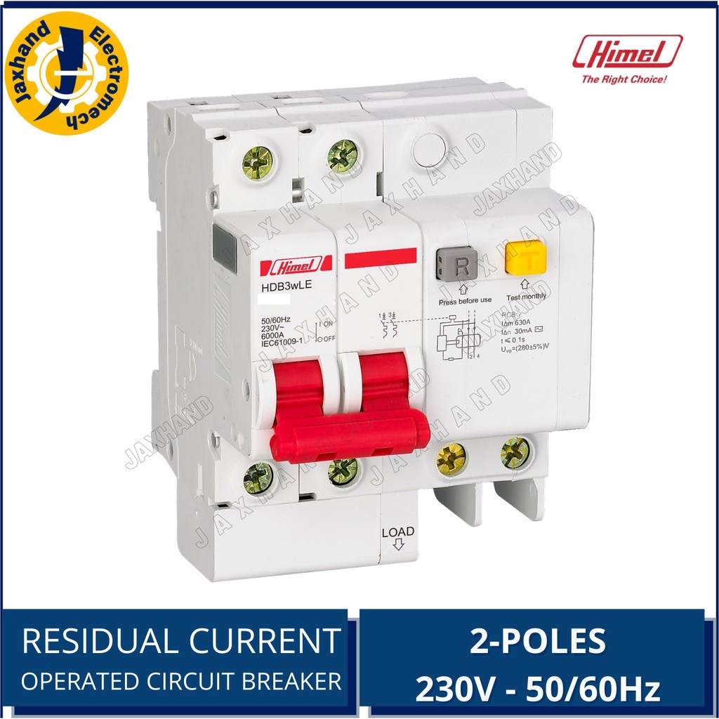 Residual Current Operated Circuit Breaker 20Amps 32Amps 2 POLES