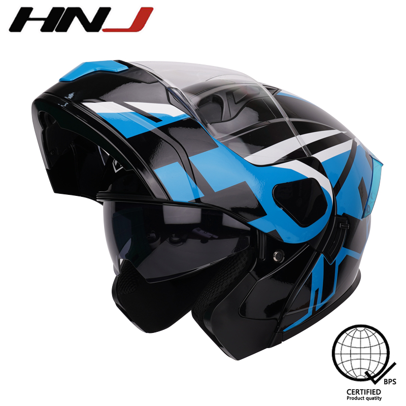 Hnj Icc Standard Certification Motorcycle Full Face Helmet And Full