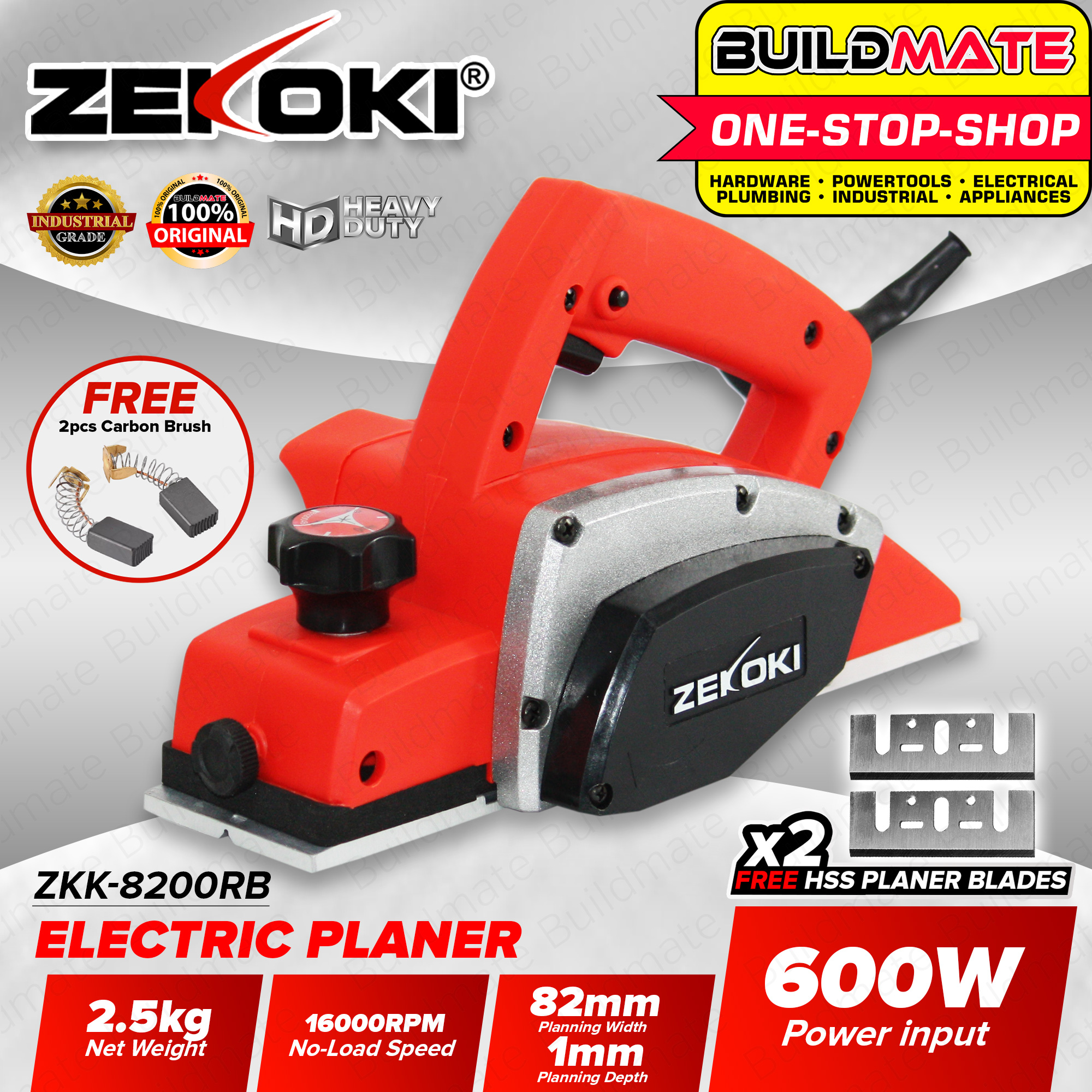 Buildmate Zekoki Electric Wood Planer W Mm Electric Planer For