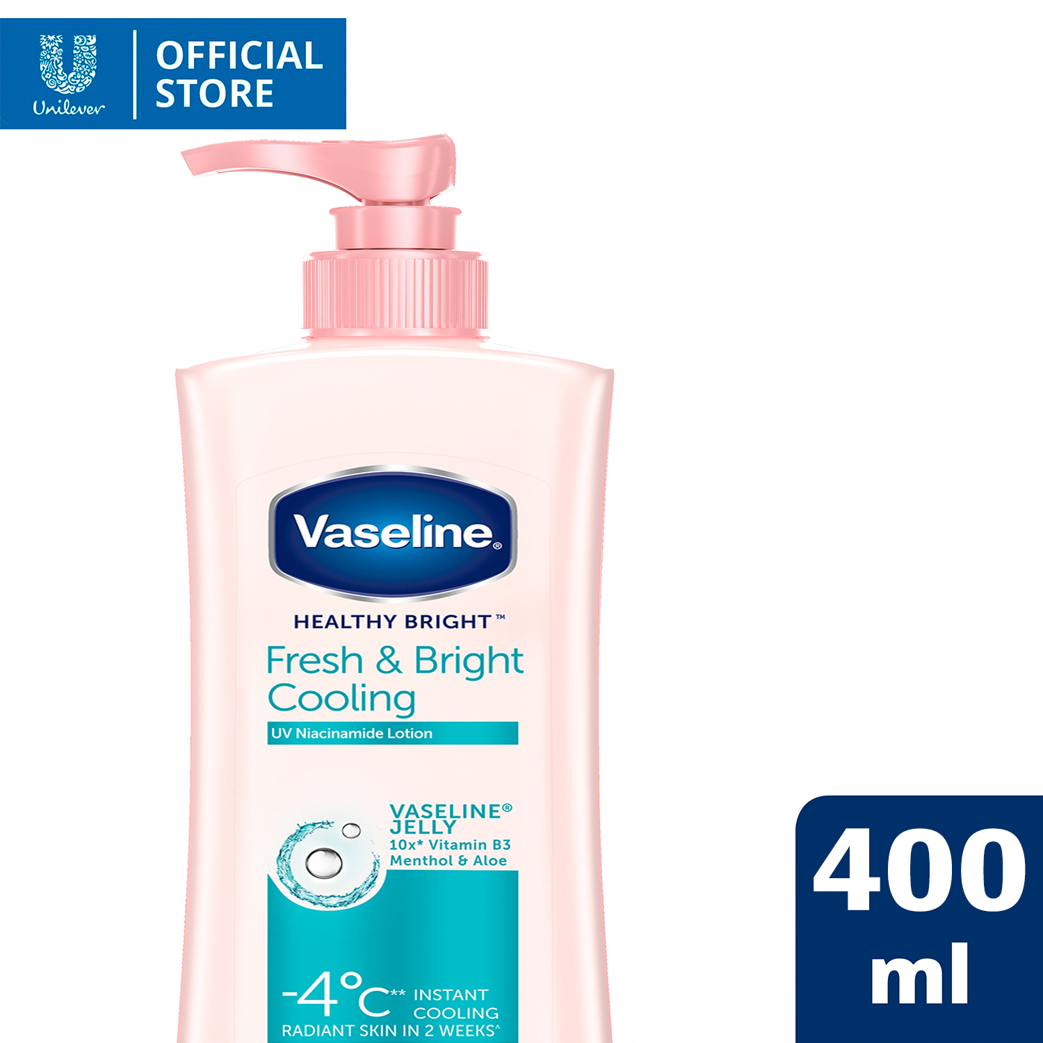 Vaseline Body Lotion Healthy Bright Fresh Fair UV Cooling Gel Lotion