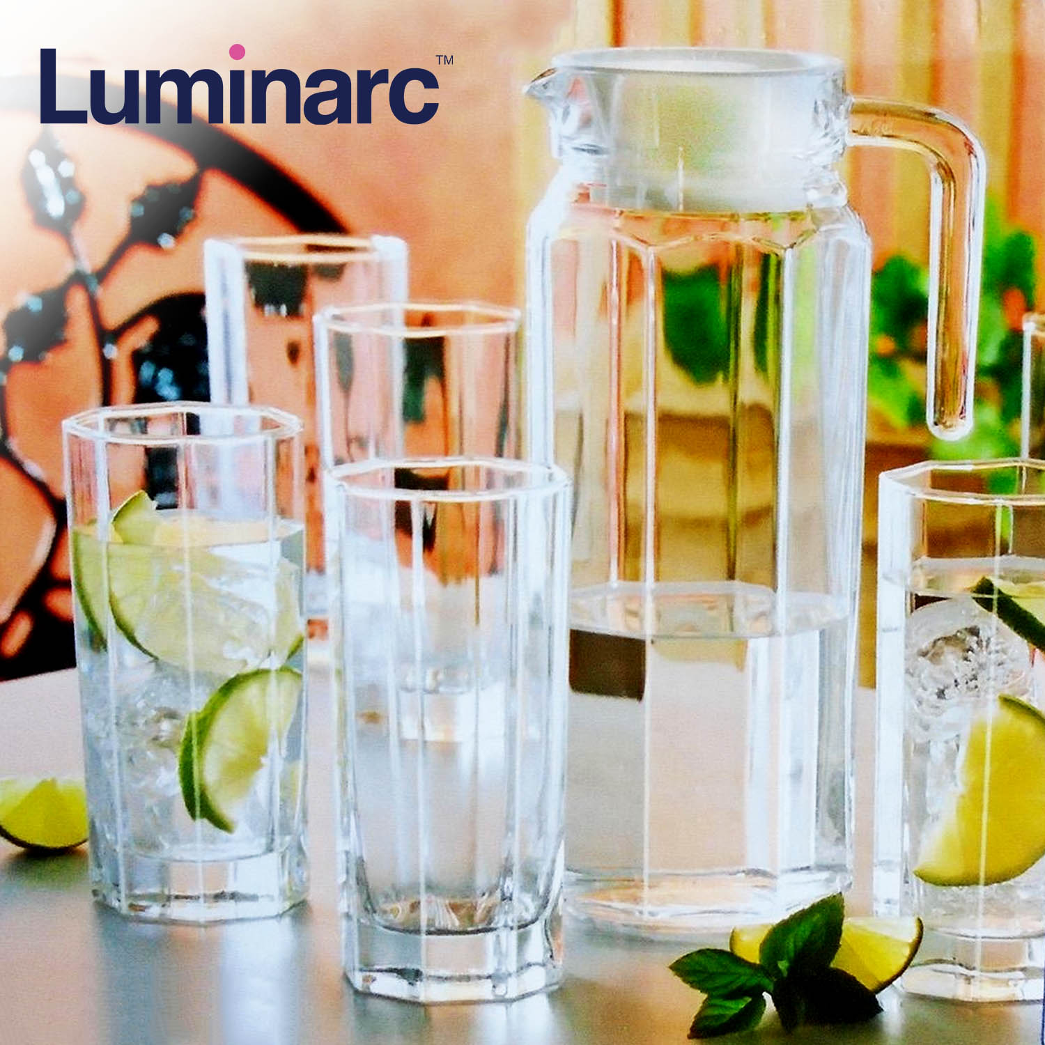 Luminarc Octime Boisson Pc Water Set Clear Drinkware Set N Jug