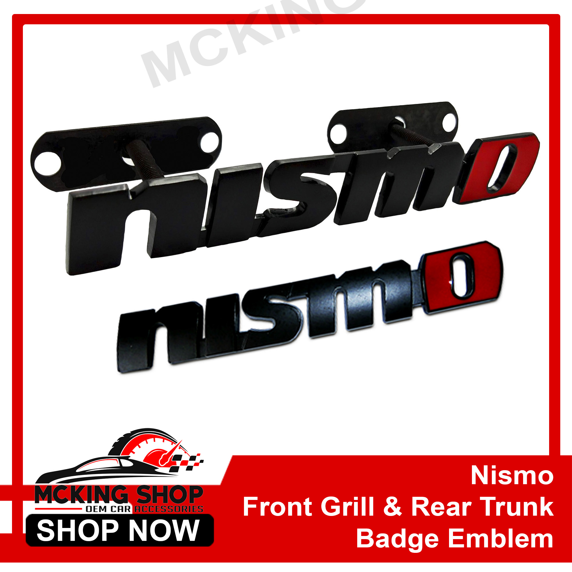 Nismo Front Grill Rear Trunk Metal Emblem For Nissan Cars Matte