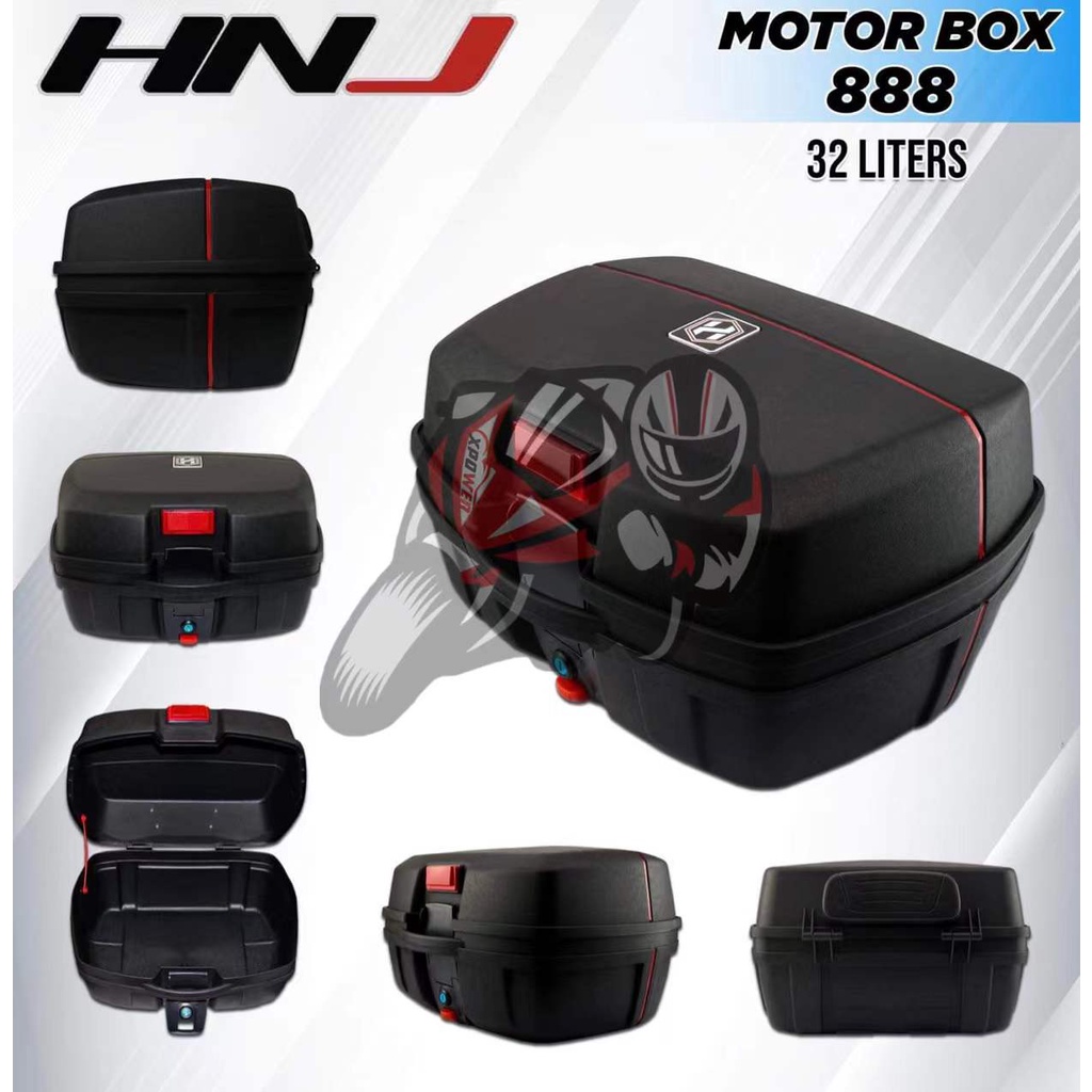 HNJ MOTOR BOX 32L 45L HNJ Tail Trunk Luggage Motorcycle Top Box Lazada PH