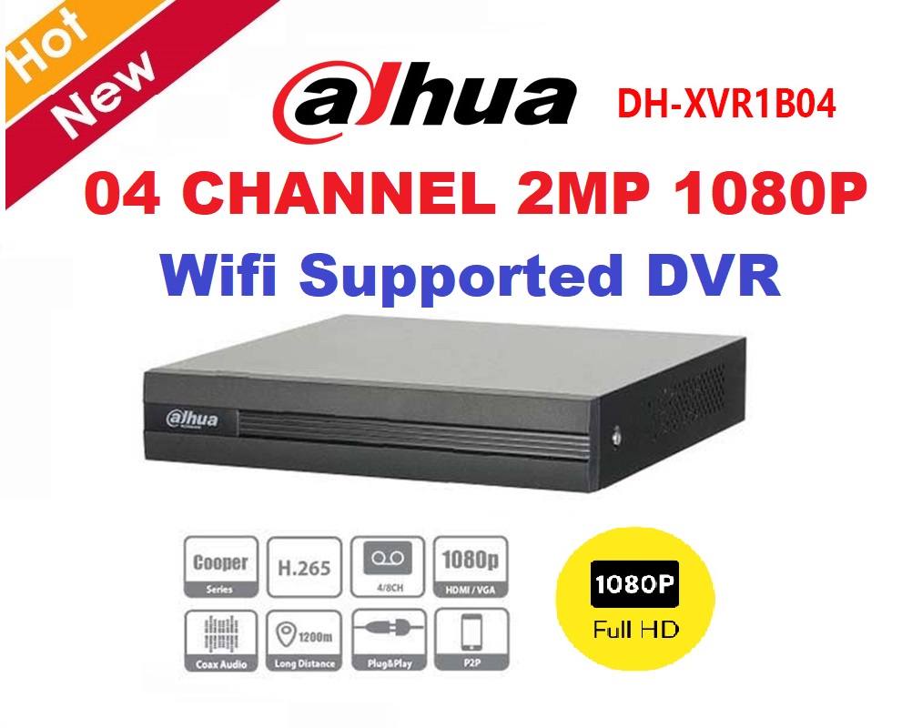 4Channel DVR Al DAHUA DVR DH XVR1B04 Cooper XV Series 1U DVR Remote