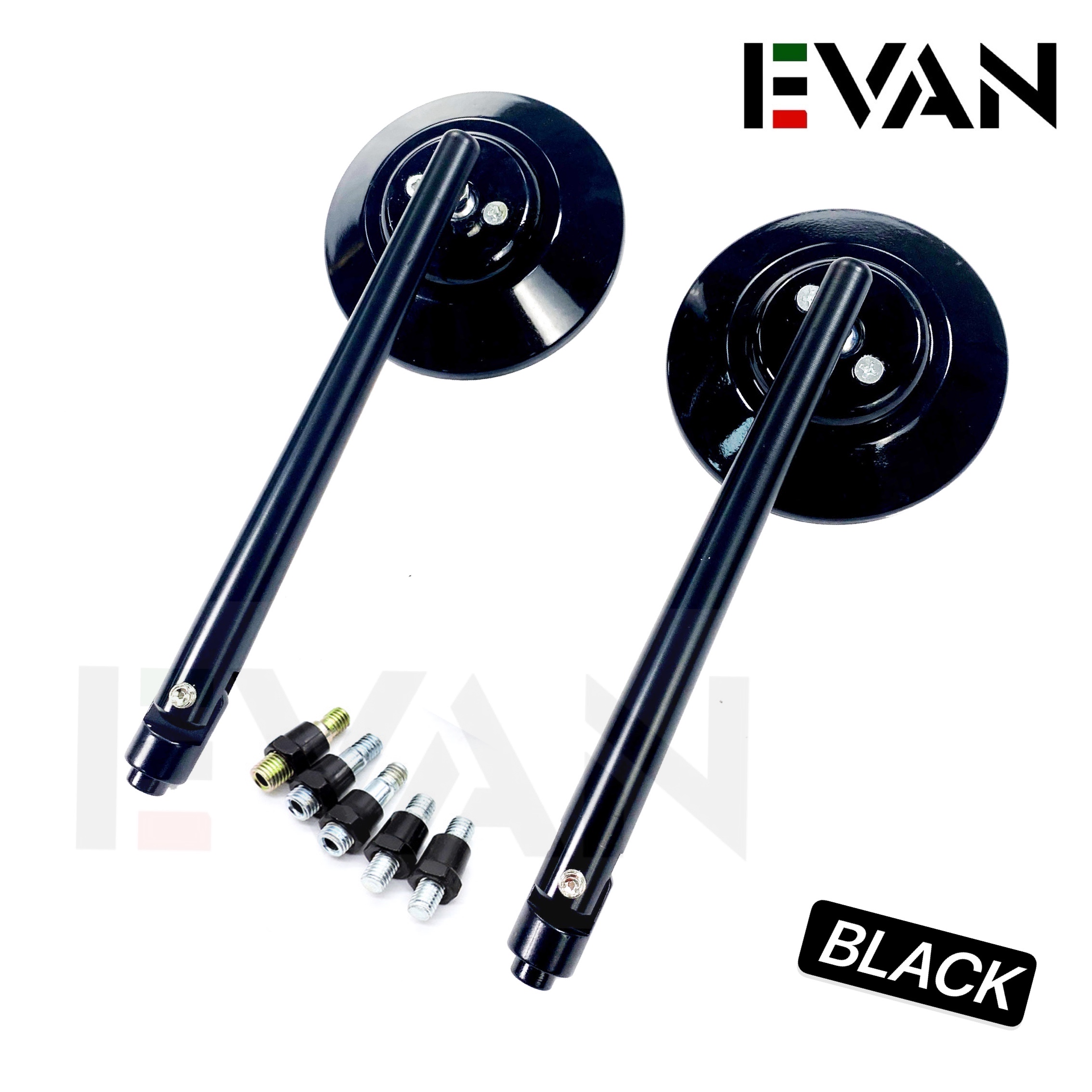 Evan Shop Full Cnc Alloy Round Side Mirror Long Steam Hight Quality