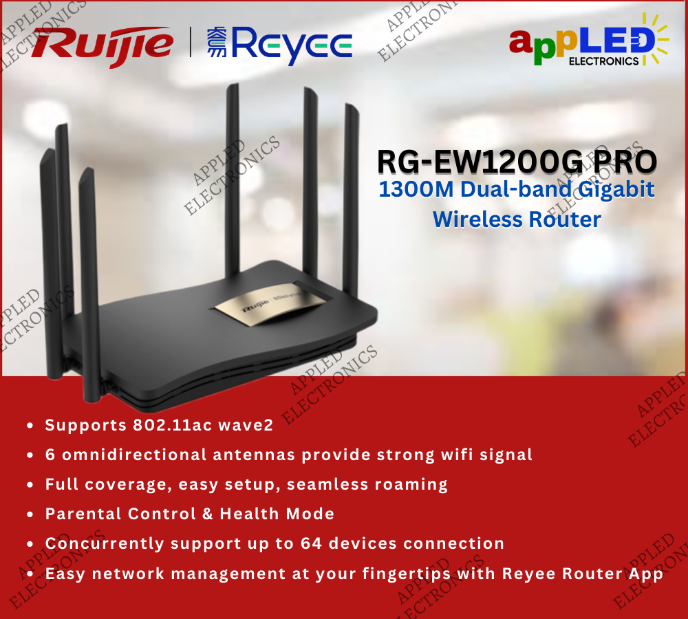 RUIJIE RG EW1200G PRO 1300M Dual Band Gigabit Wireless Router Lazada PH