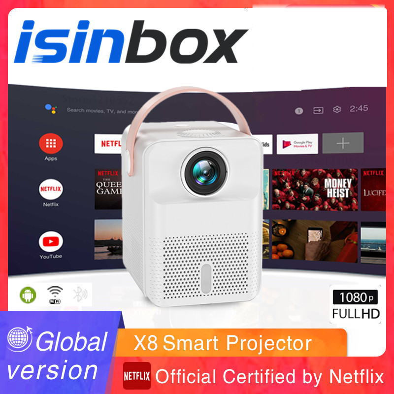 Local Stock COD ISinbox Android X8 Projector LCD 4K HD 200 Inch