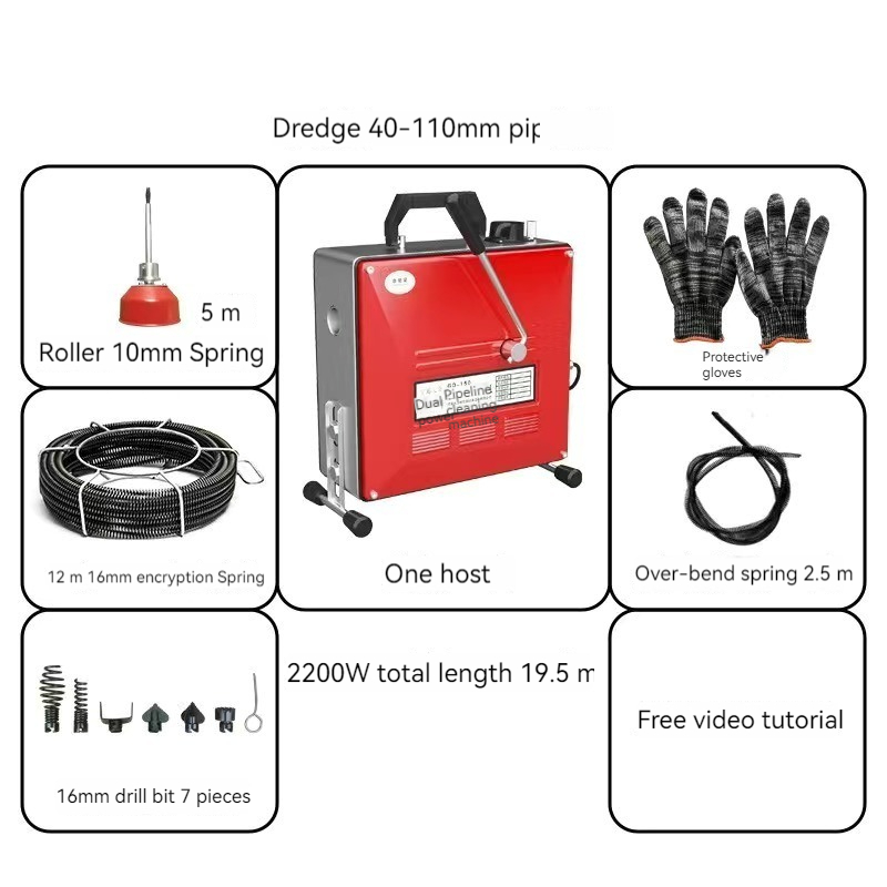 Gq Household Electric Drainage Pipe Declogger Machine V W