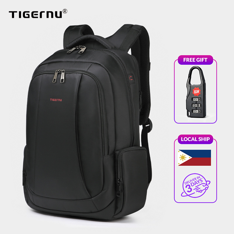 Tigernu T B Black Original Fashion Anti Thief Splash Proof Nylon