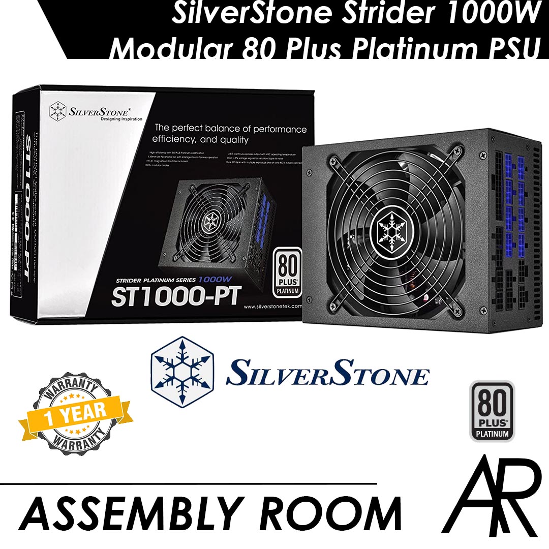 SilverStone Strider 1000W 80 Plus Platinum Fully Modular PSU 1000 Power