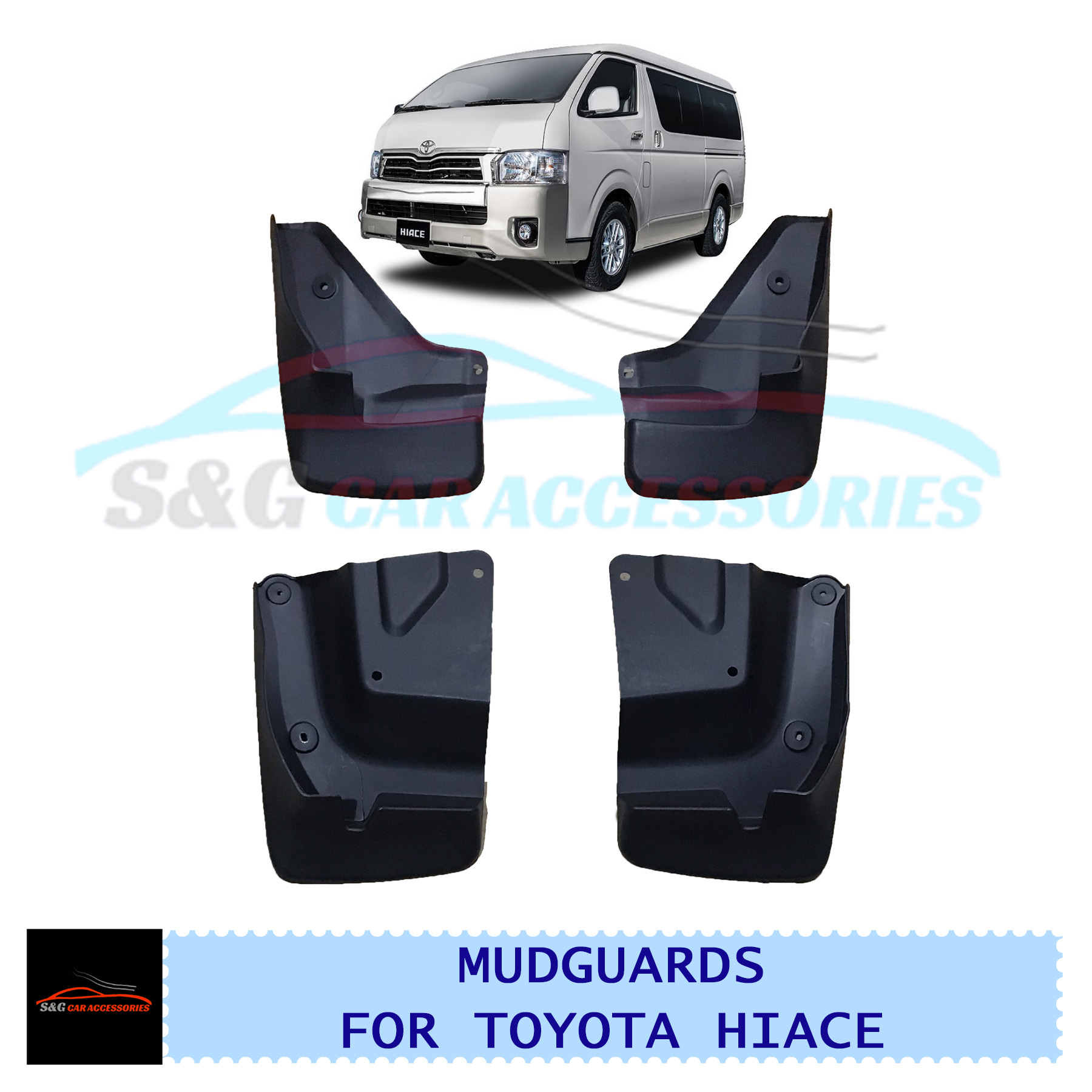 SG Mudguard For Toyota HIACE Commuter 2016 2017 2018 2019 2020