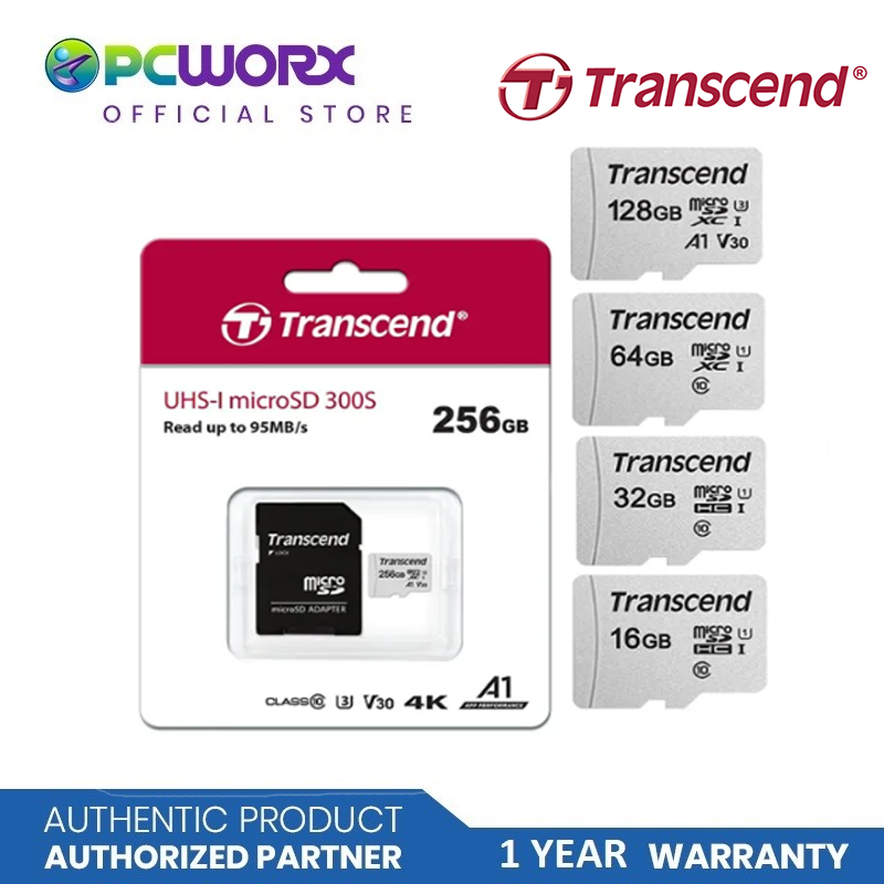 Transcend SD300S A 64GB UHS I U1 MicroSD With Adapter Memory Card