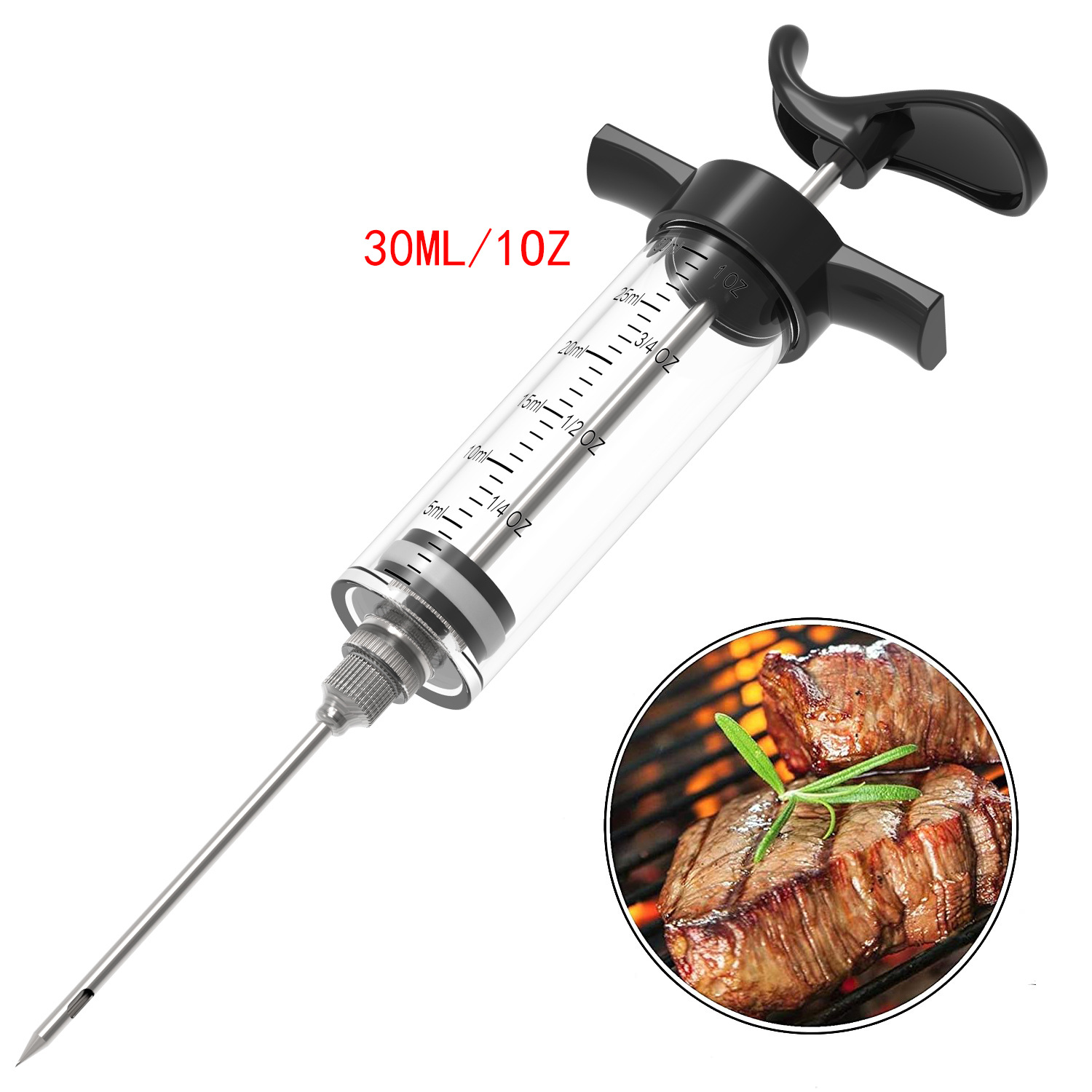 Marinade Syringe Turkey Chicken BBQ Cooking Tool Flavor Injector