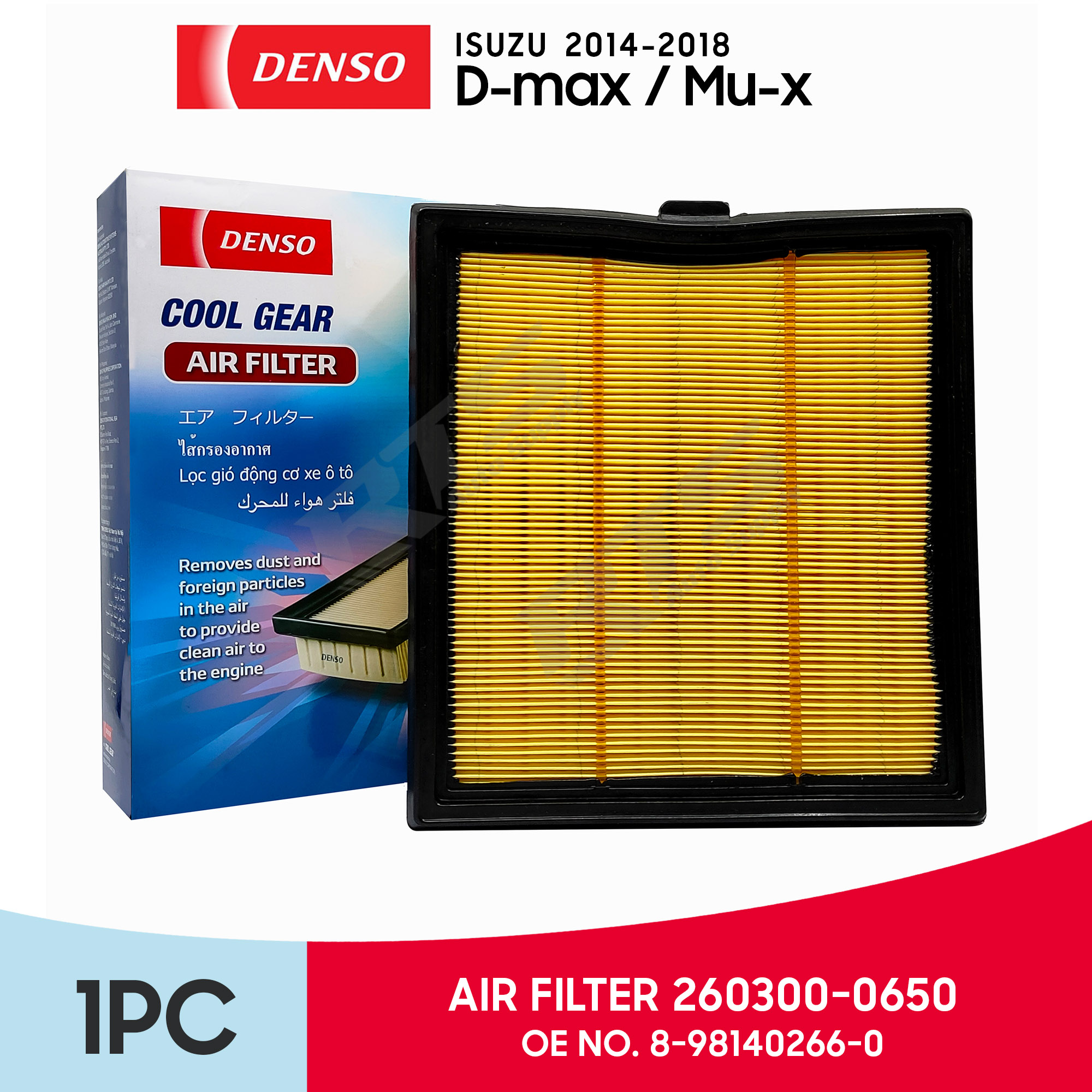 Denso Engine Air Filter Isuzu Dmax Mux 2014 2018 D Max Mu X