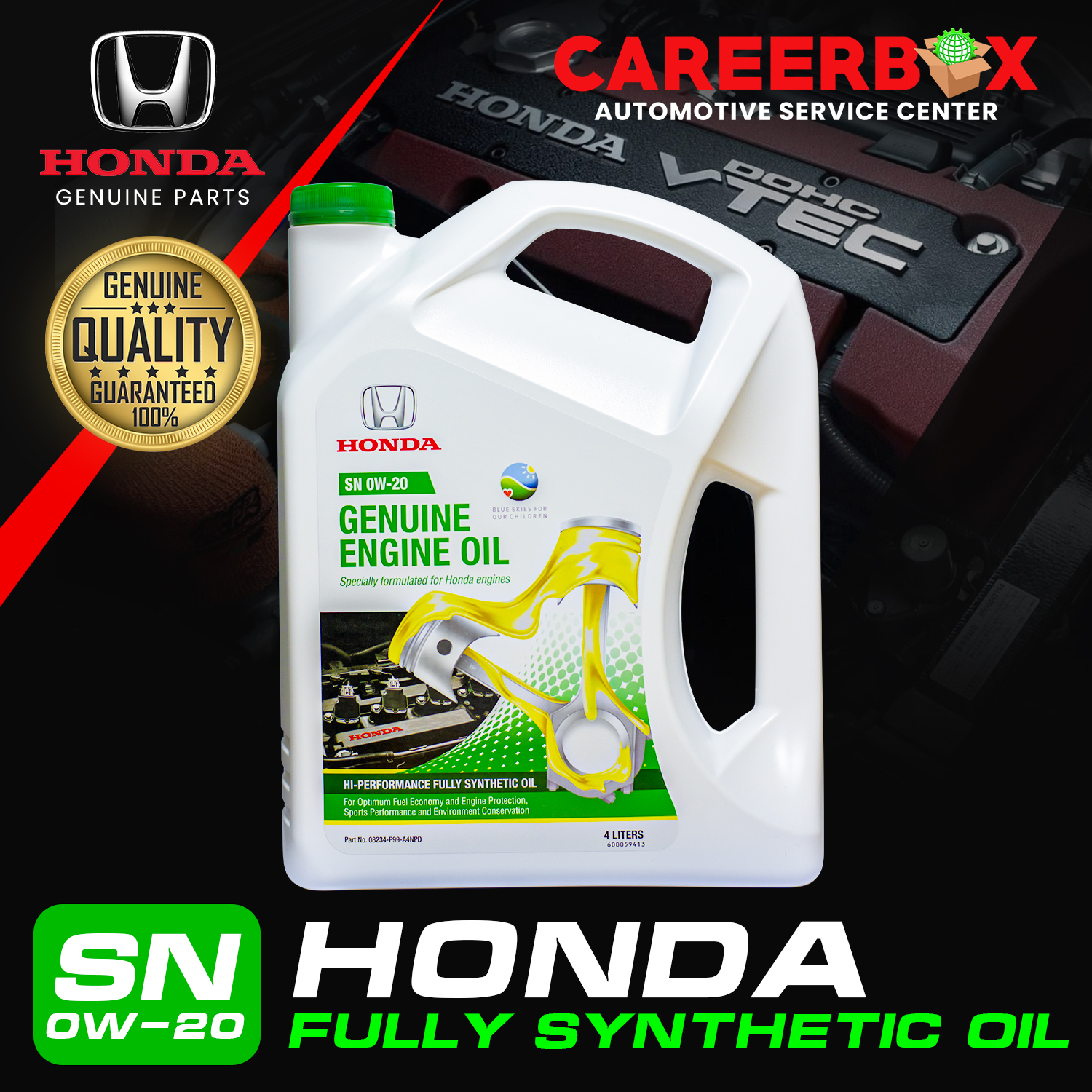 Honda Genuine Fully Synthetic Engine Oil Sn W Liters Latest Oil