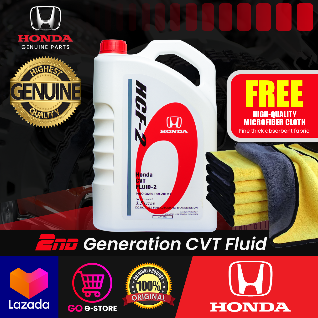 HONDA Genuine HCF 2 Honda CVT Fluid 2nd Generation 3 5 Liters Lazada PH