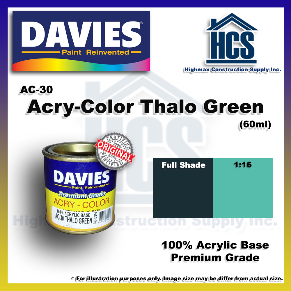 Davies AC 30 Acry Color Thalo Green 1 4L 60ml Lazada PH