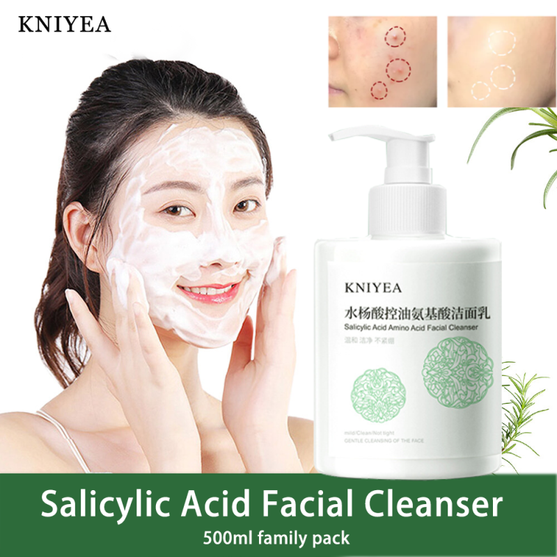 500ML Salicylic Acid Cleanser Effective Amino Acids Facial Wash Facial