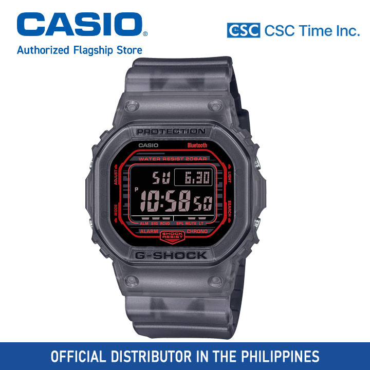 Casio G Shock DW B5600G 1DR Black Resin Strap 200 Meter Bluetooth