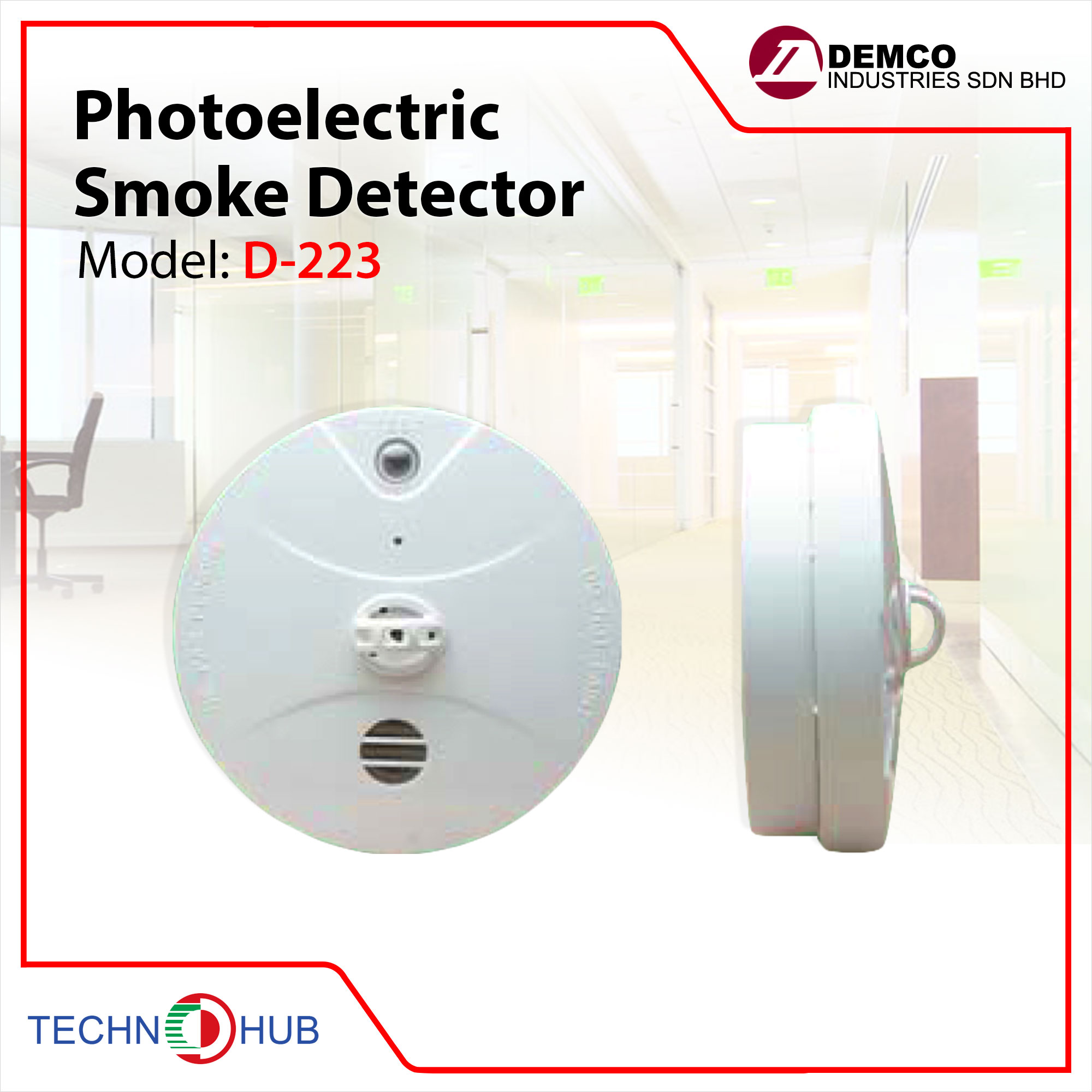 Fire Alarm Photoelectric Smoke Detector Demco D 223 Battery