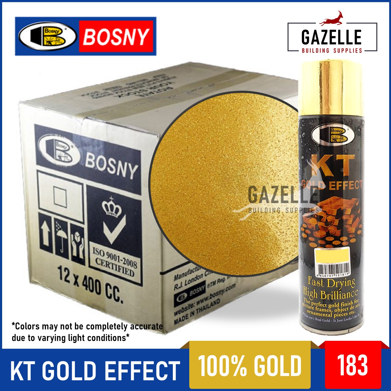 Bosny Kt Gold Effect Spray Paint Gold Spray Paint Metallic Gold Colors