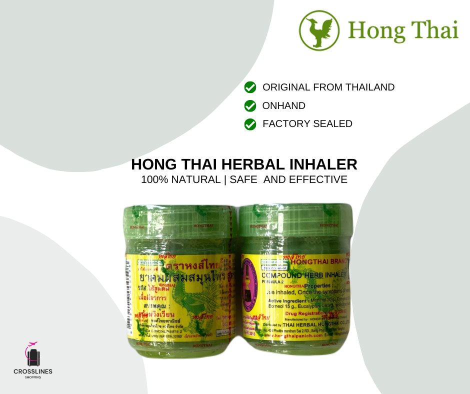 Hong Thai Herbal Inhaler Original From Thailand New Packaging