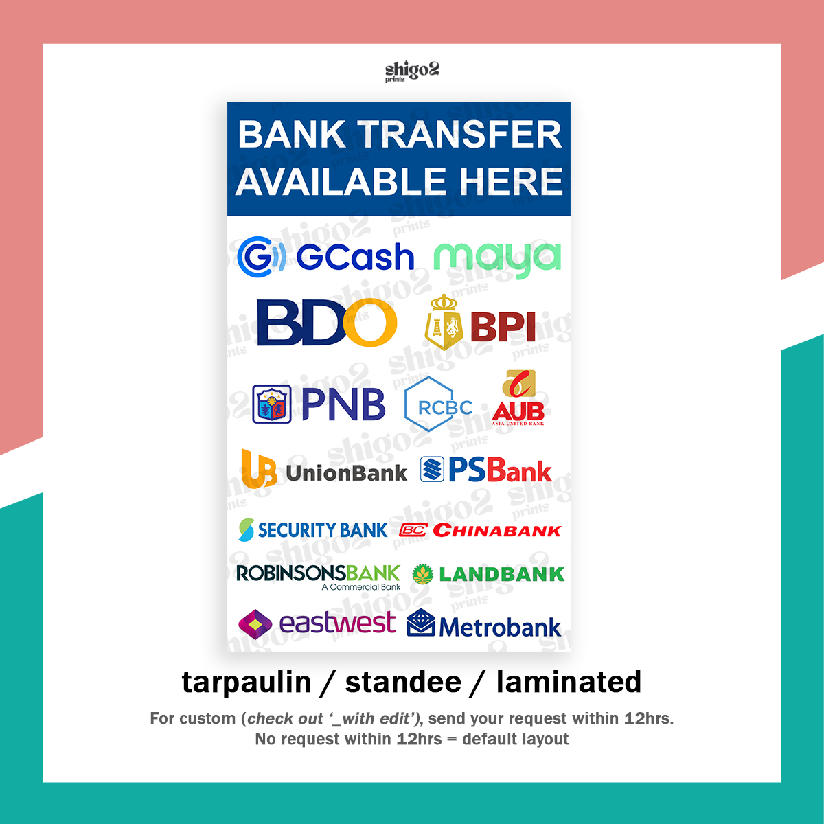 Gcash Maya Credit Card Accepted Here Board Standee Signage Lazada Ph