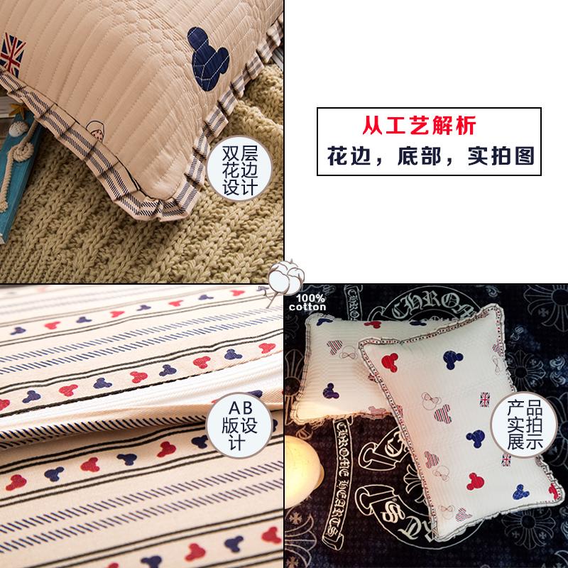 100% Cotton Vỏ Gối 100% Cotton Dày Chần Bông Bộ Ruột Gối Duy Nhất Hai Người Phong Cách Châu Âu Diềm Hoa 4874 Cm Vỏ Gối