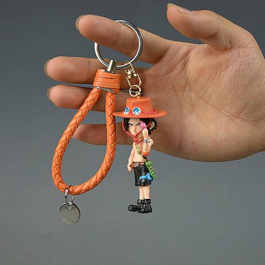 YB2 ONE PIECE Figure Keychain PVC Anime Model Toys Luffy Zoro Sanji