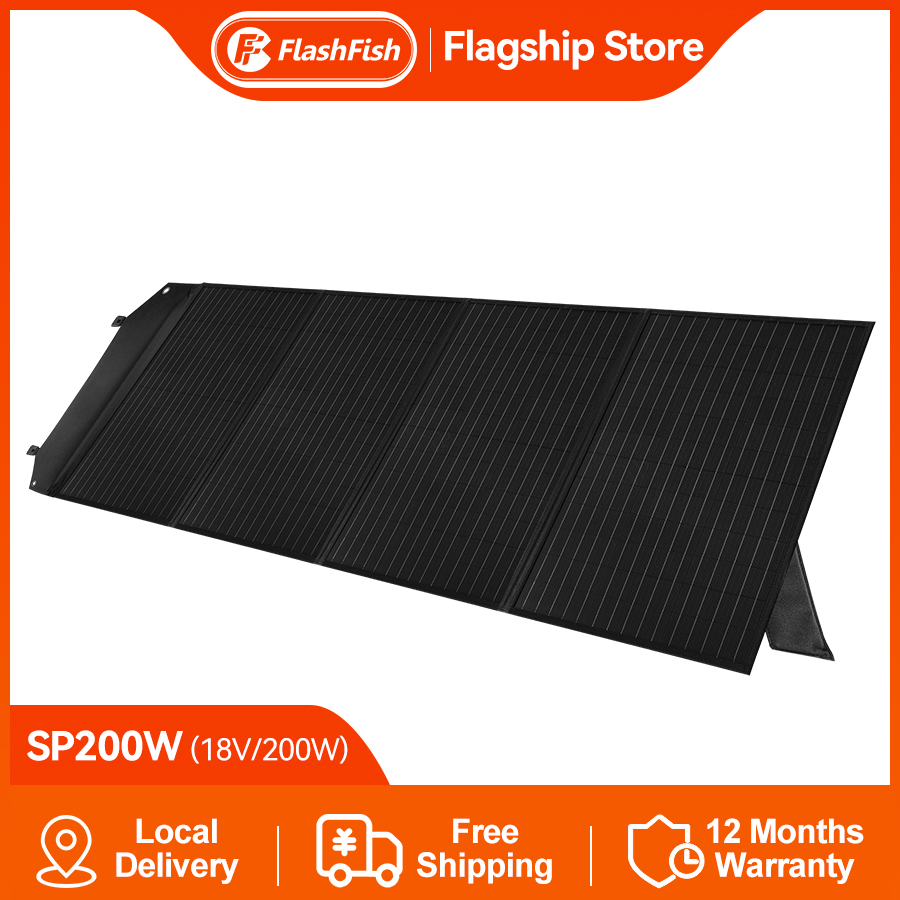 Flashfish 200W 18V Foldable Solar Panel SP200W Monocrystal Solar Cell