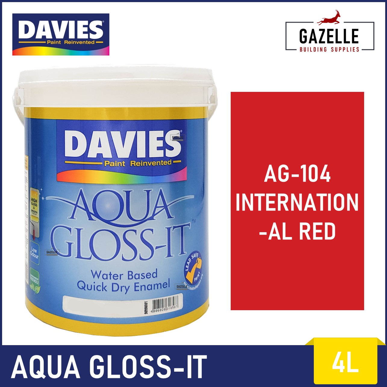 Davies Aqua Gloss It International Red AG 104 4L Liter Lazada PH