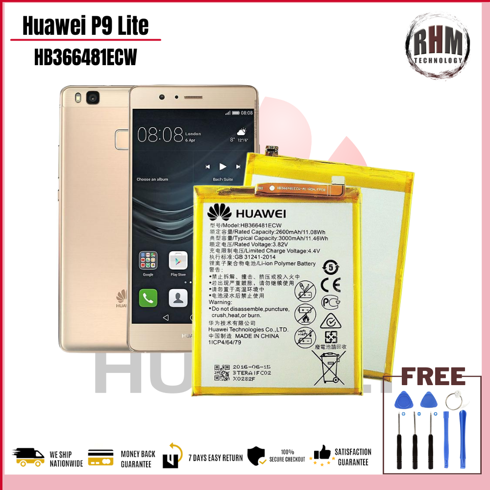 For Huawei P9 Lite Battery Model HB366481ECW 3000mAh Original