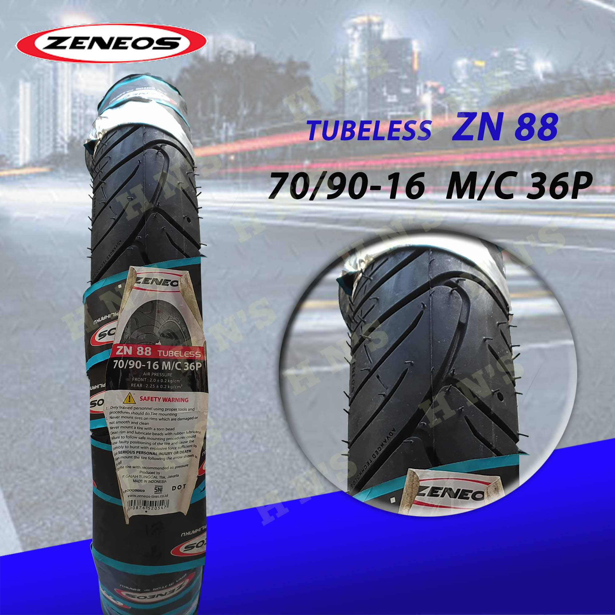 Zeneos Zn Platinum Rim Tubeless Tires