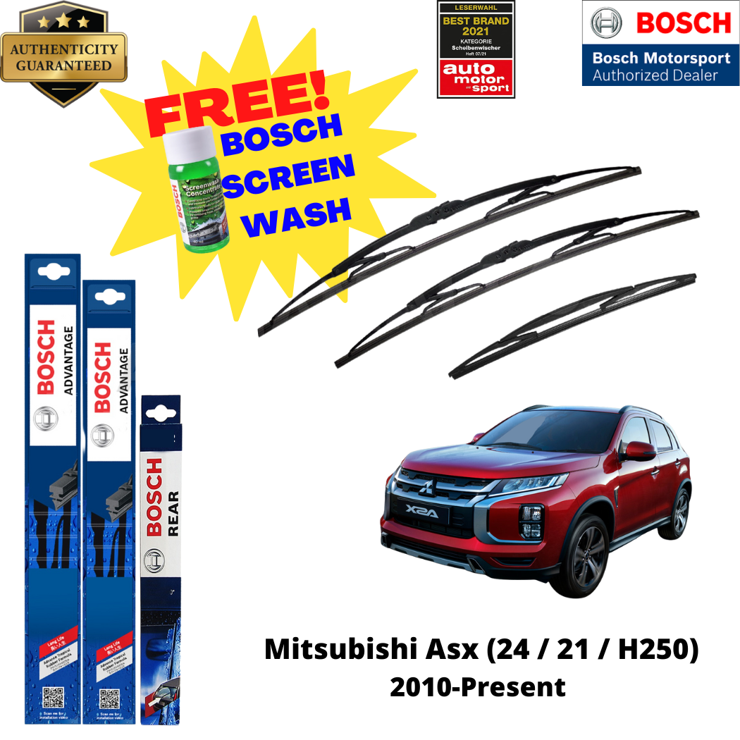 Bosch Advantage Wiper Blade Bundle For Mitsubishi Asx 2010 Present 24