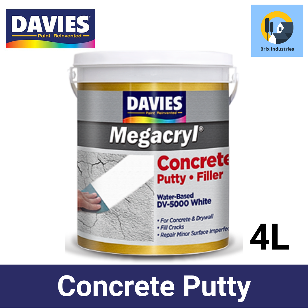 Davies Concrete Putty And Filler White Megacryl Latex 1 Liter Or 4