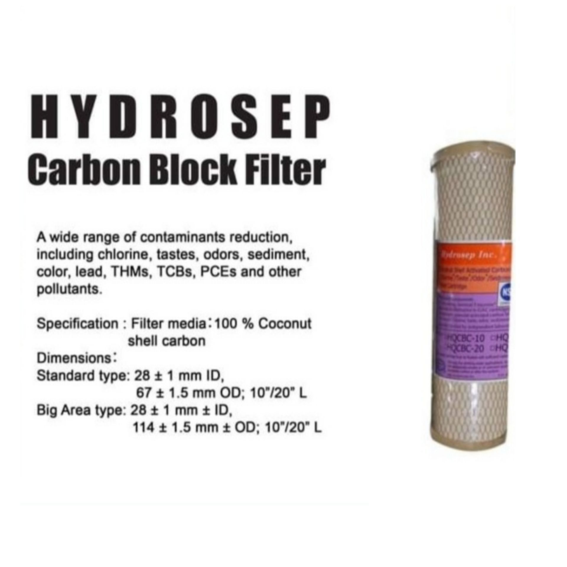 Hydrosep Carbon Block Slim Inches Lazada Ph